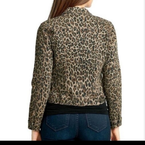 Nine West Sarah Denim Jean Jacket leopard print - Picture 2 of 10